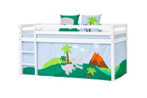 Forhæng, Dino til halvhøj seng 70x160 cm - Hoppekids