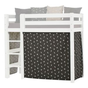 Forhæng Pets Granite Grey, til mellemhøje senge 160 cm - Hoppekids
