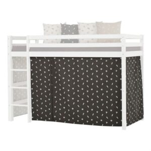Forhæng Pets Granite Grey, til mellemhøje senge 200 cm - Hoppekids
