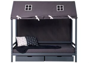 Forhæng til husseng, Pets Granite Grey 200 cm - Hoppekids