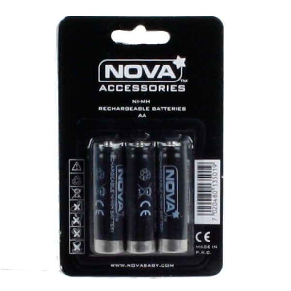 Genopladelige AA Ni-MH Batterier fra Nova (3 stk)