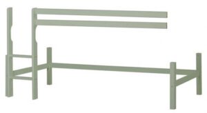 Halvhøj modul basic 90x200 cm, Pale Green - Hoppekids