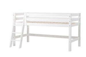 Halvhøj seng delbar, m. skrå stige, Premium 90x200 cm - Hoppekids