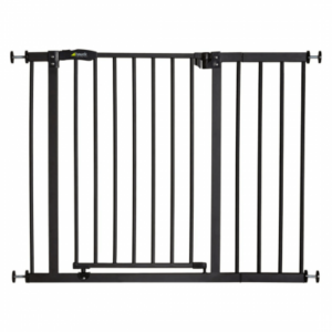 Hauck Close N Stop presmonteret sikkerhedsgitter + 21cm forlænger - Charcoal