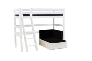 Højseng delbar m. skrå stige, skrivebord og loungemodul, 90x200 cm Premium - Hoppekids