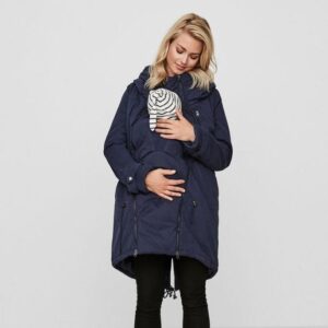 Mamalicious Tikka 3i1 Vinterjakke - Navy Blazer str. XL