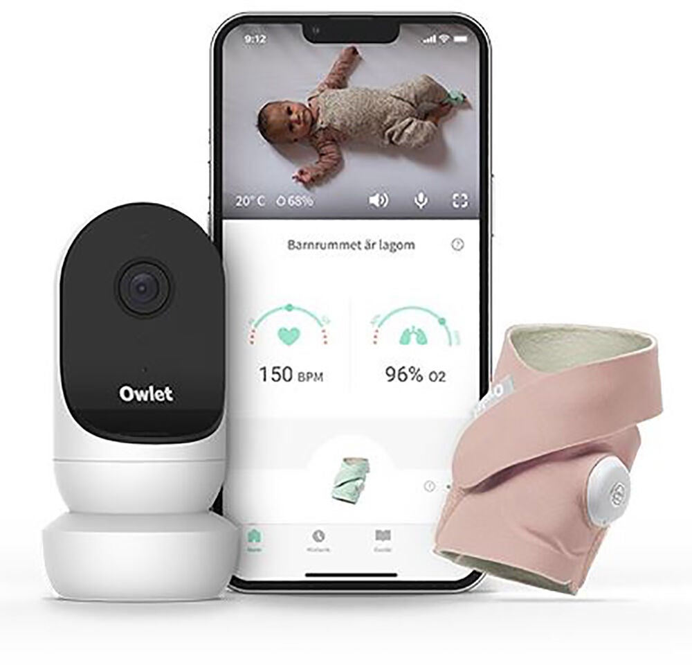 Owlet Duo Babyalarm med Cam 2, Dusty Rose Owlet Duo Babyalarm med Cam 2, Dusty Rose