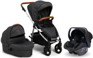 Petite Chérie Heritage 2 Duovogn inkl. Axkid Modukid, Asphalt/Silver, Barnevogn