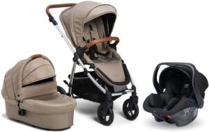 Petite Chérie Heritage 2 Duovogn inkl. Axkid Modukid, Desert Taupe/Silver, Barnevogn