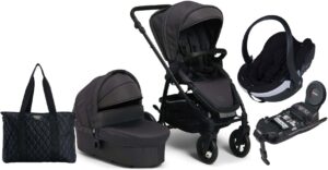 Petite Chérie Heritage 2 Duovogn inkl. BeSafe Autostol Baby, Asphalt/Black, Barnevogn