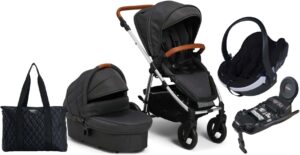 Petite Chérie Heritage 2 Duovogn inkl. BeSafe Autostol Baby, Asphalt/Silver, Barnevogn