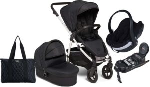 Petite Chérie Heritage 2 Duovogn inkl. BeSafe Autostol Baby, Black/Silver, Barnevogn