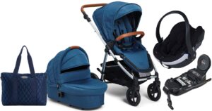 Petite Chérie Heritage 2 Duovogn inkl. BeSafe Autostol Baby, Blue Ashes/Silver, Barnevogn