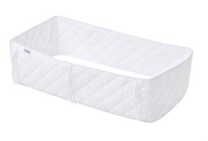 Sengerand tynd, 60x120 cm Quiltet Hvid - Hoppekids