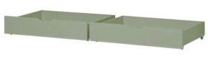Skuffesæt på hjul, til junior og etagesenge på 190-200 cm, Pale Green - Hoppekids