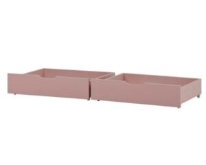 Skuffesæt på hjul til sofa- og etagesenge 160 cm, Pale Rose - Hoppekids