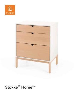 Stokke Dresser puslekommode hvid/natur