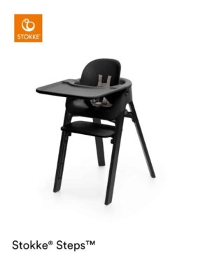 Stokke Steps Stol Inkl. Babyset og Bakke - Sort