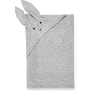 Strikket tæppe fra Liewood - Marley knit blanket - Rabbit dumbo grey