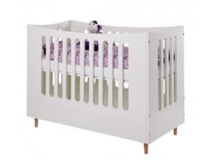 Tremmeseng med tremmegavl, 60 x 120 cm Snow white hvid - Manis-h