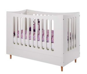 Tremmeseng med tremmegavl, 70 x 140 cm Snow white hvid - Manis-h