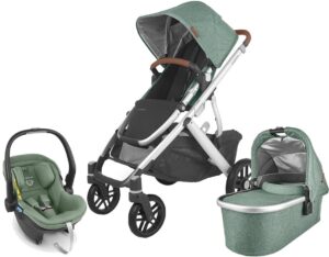UPPAbaby VISTA V2 Duovogn inkl. MESA i-Size Babyautostol, Emmett Green