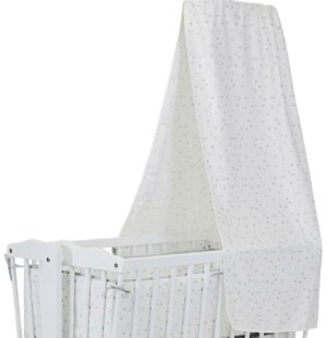 Vuggehimmel fra BabyDan - Satin Dots Grey