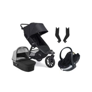Baby Jogger City Elite 2 Duovogn inkl. BeSafe iZi Go Modular X2 i-Size Autostol Baby, Opulent Black/Barré