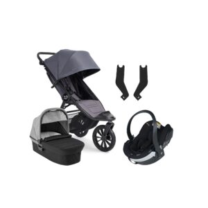 Baby Jogger City Elite 2 Duovogn inkl. BeSafe iZi Go Modular X2 i-Size Autostol Baby, Stone Grey/Barré