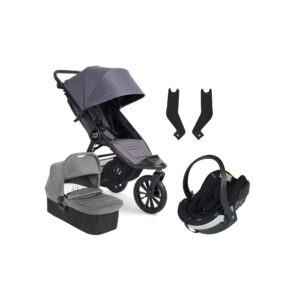 Baby Jogger City Elite 2 Duovogn inkl. BeSafe iZi Go Modular X2 i-Size Autostol Baby, Stone Grey/Slate
