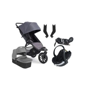 Baby Jogger City Elite 2 Duovogn inkl. BeSafe iZi Go Modular X2 i-Size Autostol Baby & Base, Stone Grey/Slate