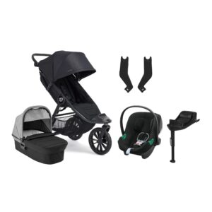 Baby Jogger City Elite 2 Duovogn inkl. Cybex Aton B2 i-Size Autostol Baby & Base, Opulent Black/Barré