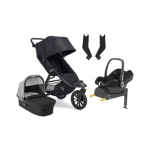 Baby Jogger City Elite 2 Duovogn inkl. Maxi-Cosi CabrioFix i-Size Autostol Baby & Base, Opulent Black/Barré