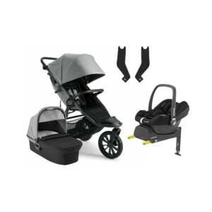 Baby Jogger City Elite 2 Duovogn inkl. Maxi-Cosi CabrioFix i-Size Autostol Baby & Base, Pike/Barré