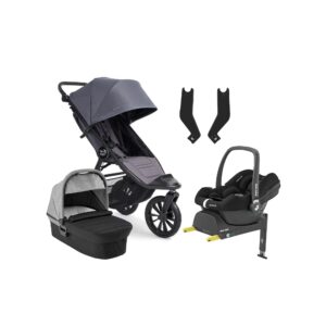 Baby Jogger City Elite 2 Duovogn inkl. Maxi-Cosi CabrioFix i-Size Autostol Baby & Base, Stone Grey/Barré