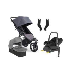 Baby Jogger City Elite 2 Duovogn inkl. Maxi-Cosi CabrioFix i-Size Autostol Baby & Base, Stone Grey/Slate