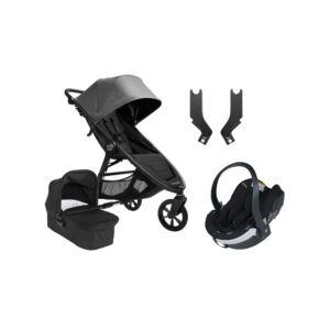 Baby Jogger City Mini GT 2.1 Duovogn inkl. BeSafe iZi Go Modular X2 i-Size Autostol Baby, Stone Grey/Jet Black