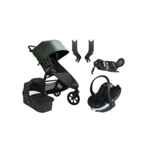 Baby Jogger City Mini GT 2.1 Duovogn inkl. BeSafe iZi Go Modular X2 i-Size Autostol Baby & Base, Briar Green/Jet Black