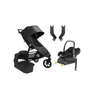 Baby Jogger City Mini GT 2.1 Duovogn inkl. Maxi-Cosi CabrioFix i-Size Autostol Baby & Base, Opulent Black/Jet Black