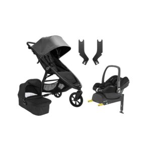 Baby Jogger City Mini GT 2.1 Duovogn inkl. Maxi-Cosi CabrioFix i-Size Autostol Baby & Base, Stone Grey/Jet Black
