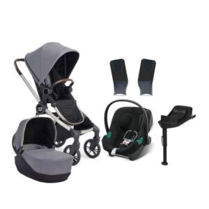 Baby Jogger City Sights Duovogn inkl. Cybex Aton B2 i-Size Autostol Baby inkl. Base, Dark Slate