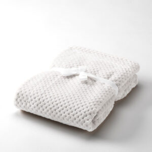 Baby plaid, microfiber - cocole hvid