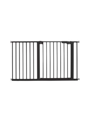 BabyDan Premier sikkerhedsgitter ekstra bred, sort, 126-132,2 cm