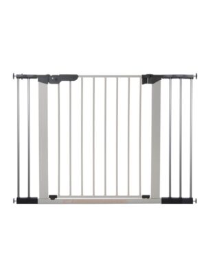 BabyDan Premier sikkerhedsgitter med 5 forlængere, sølv, 105,5-112,8 cm