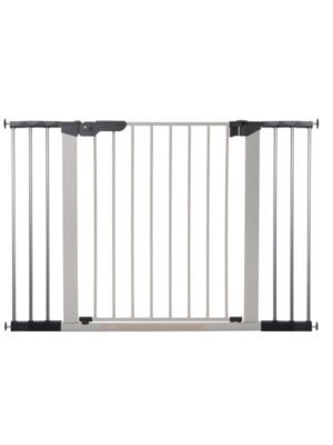 BabyDan Premier sikkerhedsgitter med 6 forlængere, sølv, 112-119,3 cm