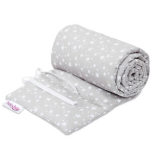 Babybay Piqué sengerand til Boxspring XXL - Pearl Grey/Stars White
