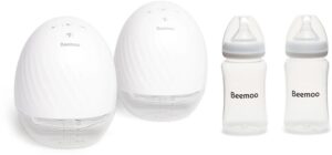 Beemoo Care Wearable Elektrisk Brystpumpe Dobbelt inkl. Modermælksflaske 240 ml 2-pak