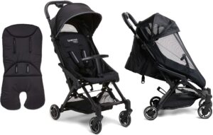 Beemoo Easy Fly 3 Klapvogn inkl. Memory Foam Hynde & Breezy Kaleche, Black