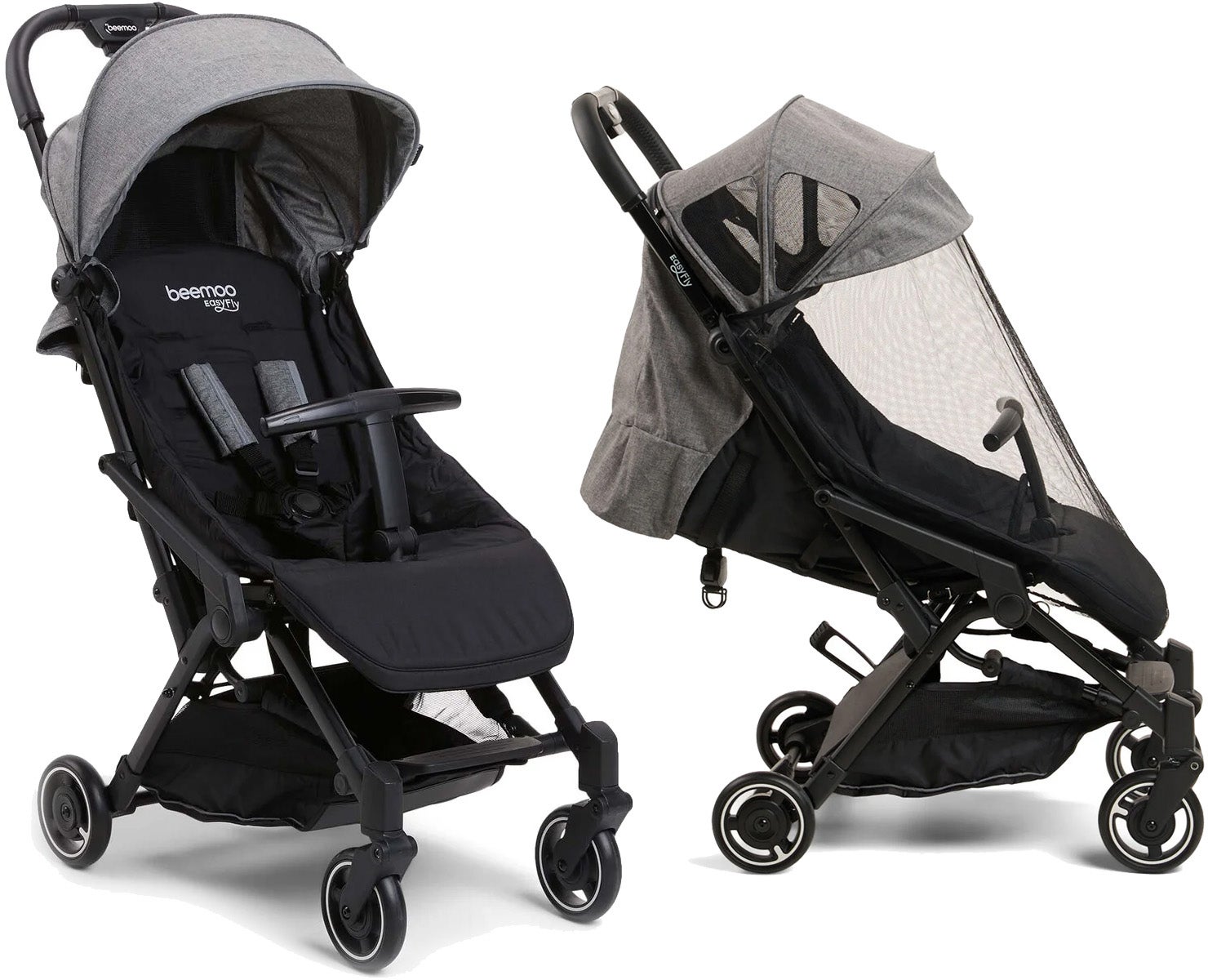 Beemoo Easy Fly Lux 3 Klapvogn inkl. Breezy Kaleche, Grey Mélange Beemoo Easy Fly Lux 3 Klapvogn inkl. Breezy Kaleche, Grey Mélange