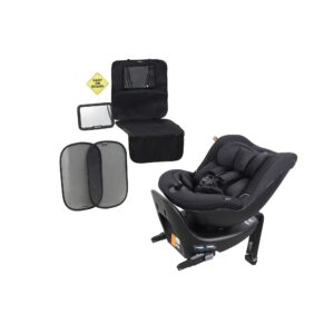 Beemoo Reverse i-Size Bagudvendt Autostol Inkl. Tilbehørspakke, Black Stone